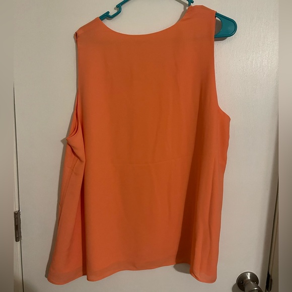 Cato Dressy Layered Tank, Coral, 18/20W - Picture 3 of 3